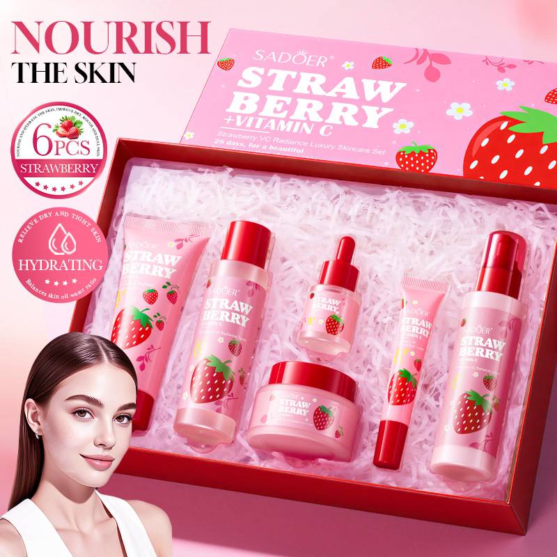 Luxury Skincare Gift Set - Strawberry VC Brightening Luxury Care Set