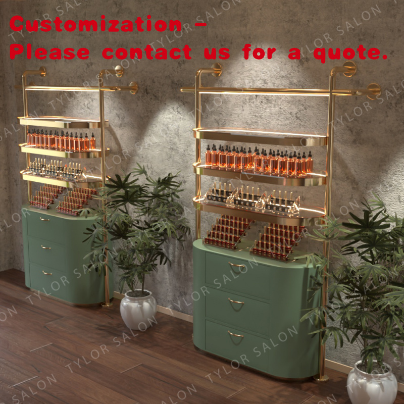 Luxury Skincare Shop - Rak Display Kosmetik Mewah Custom, Lemari