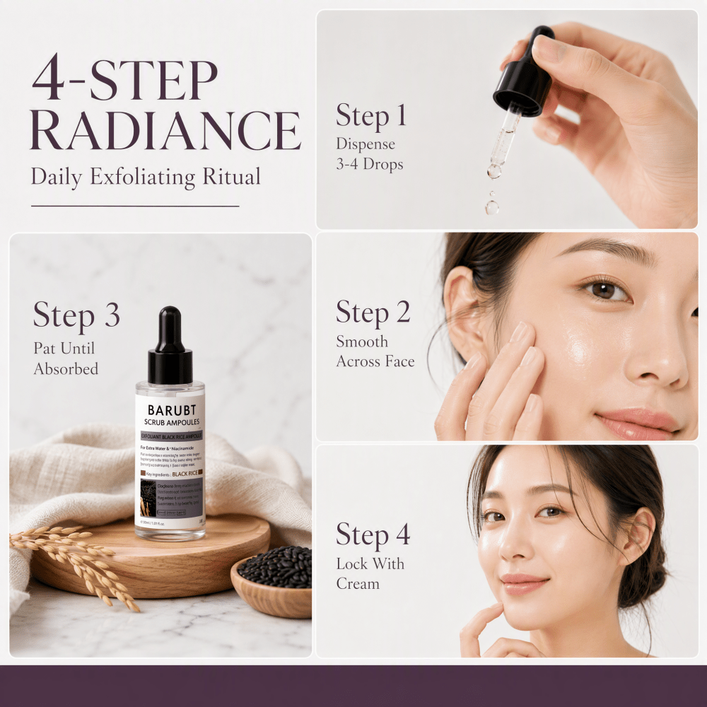 Ampul Beras Hitam Eksfoliasi 8 - Luxury Skincare Gifts ulasan dan harga